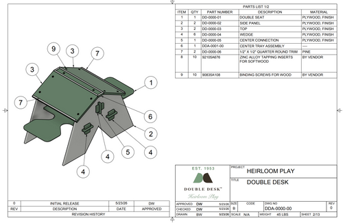 The DoubleDesk — Individual Drawing (DD-001)